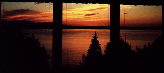 Sunset through Living Room Windows