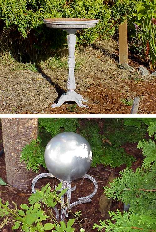 Birdbath and Lawn Ball Created by John - 10/7/00