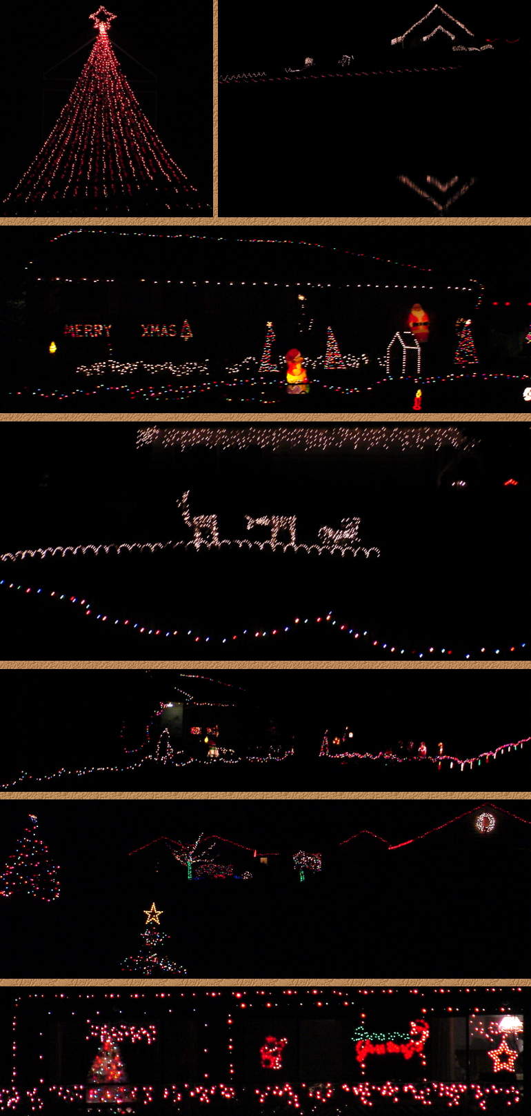 Christmas Lights at Nearby Homes - December, 2000