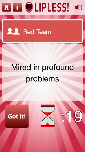 Screen Capture from our "LIPLESS!" cellphone Application