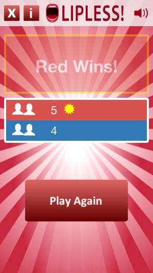 Screen Capture from our "LIPLESS!" cellphone Application