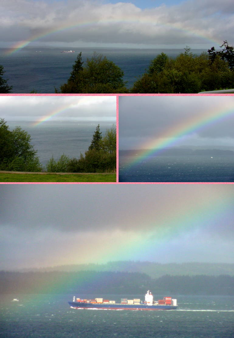 Rainbow and Ship - April 29, 2001
(Click to enlarge)