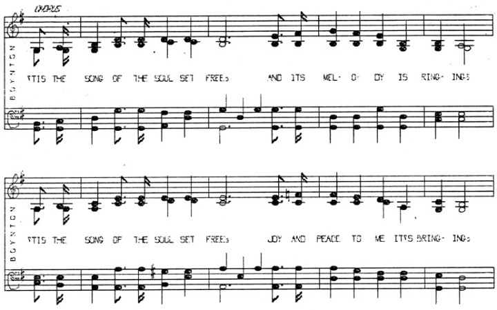 Example song plot from my FORTRAN program