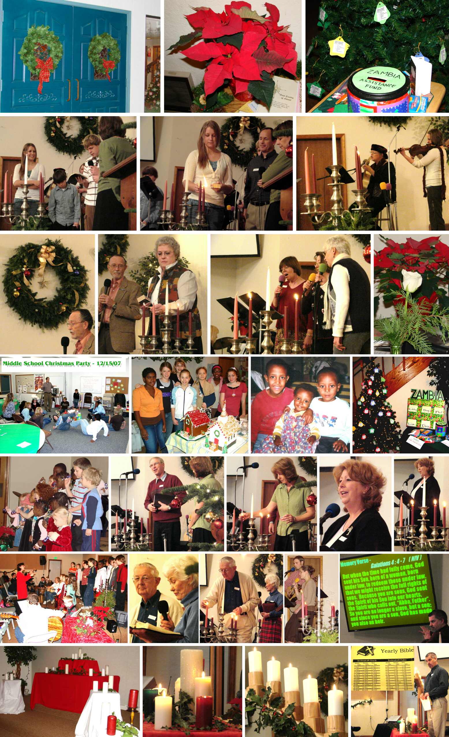 Sunday Service Scenes, Enlarged - December, 2007