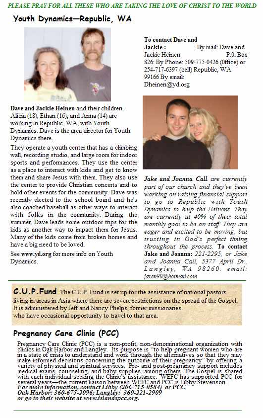 WEFC Missions Brochure - Juily, 2008 - Page 3