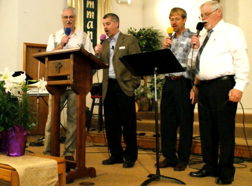 Mens' Quartette closing the Resurrection Sunday service - 4/12/09
