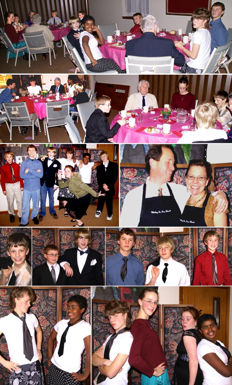 "Fusion" Middle Schoolers' Valentines Dinner - 2/15/08
( Click the photo collage to enlarge it.)