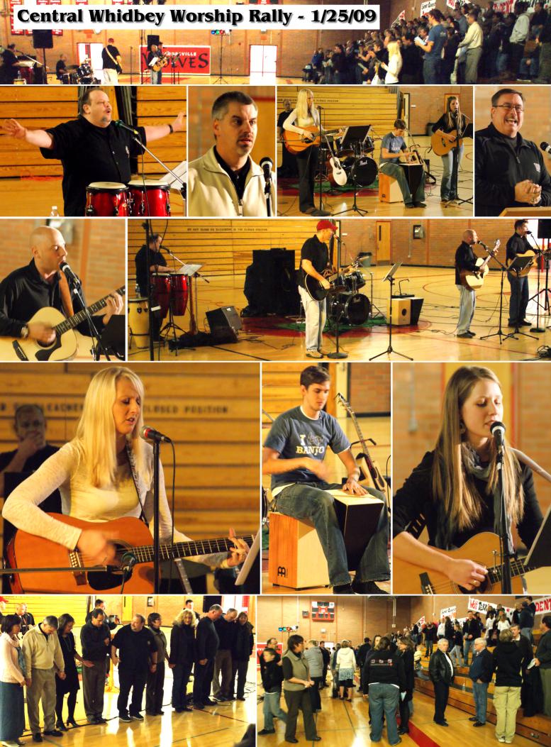 Central Whidbey Worship Rally with Mike Rohrbach - 1/25/09
( Click this collage to enlarge it... )