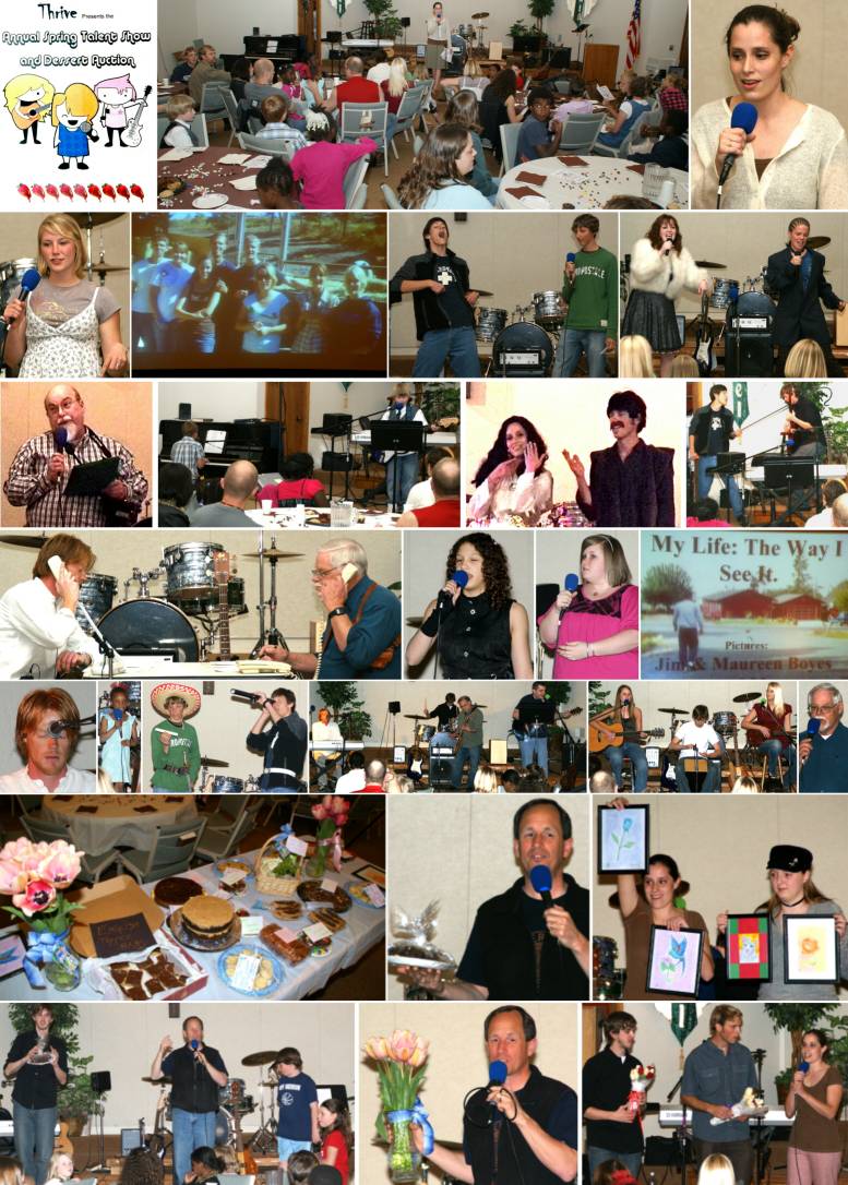THRIVE Annual Spring Talent Showand Dessert Auction - 4/24/09
( Click the photo collage to enlarge it. )