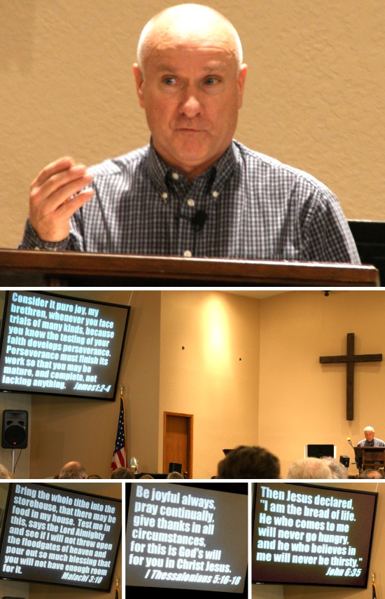 Chairman of the Board of Overseers Jim Walker preaching
"The Feeding of Five Thousand" - 3/7/10