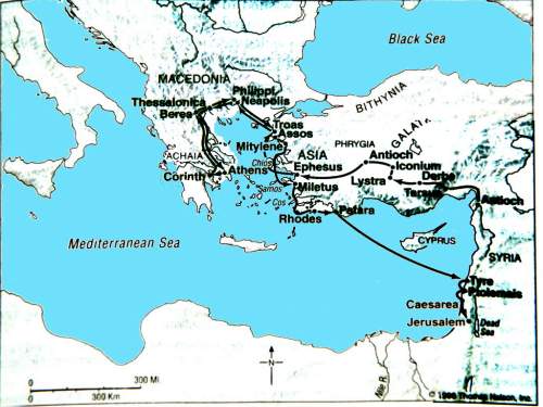 Map of Paul's 3rd Missionary Journey - 3/22/09