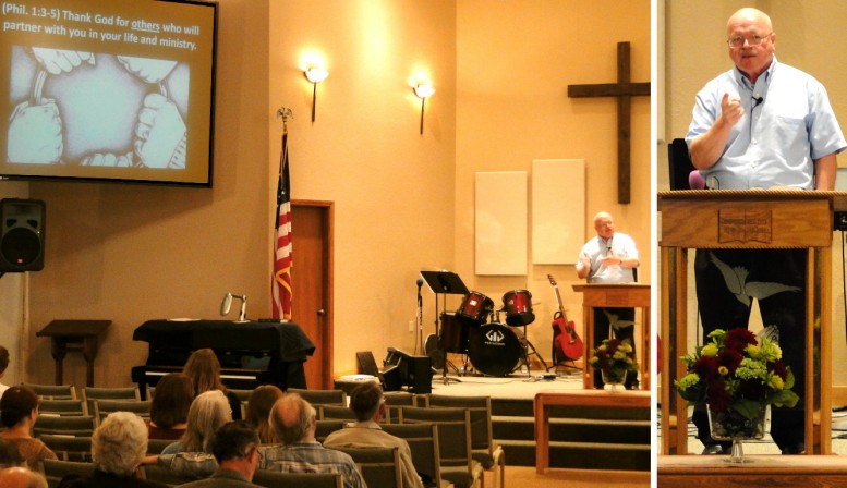 Pastor Charlie Worley preaching
"Thanksgiving and Joy are Partners" - 9/25/11