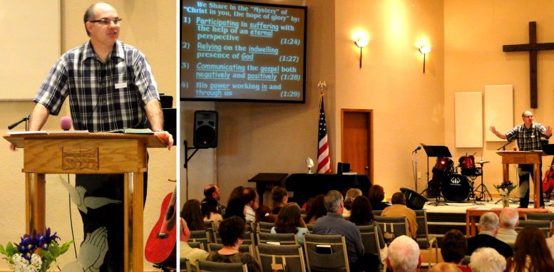 Pastor David Craig preaching
"Christ in You, the Hope of Glory" - 5/29/11