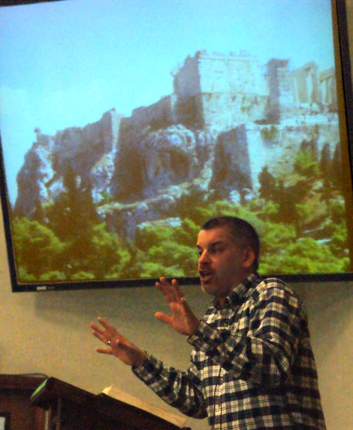 Pastor Phil Stevenson preaching
"Provoked In Athens" - 2/8/09