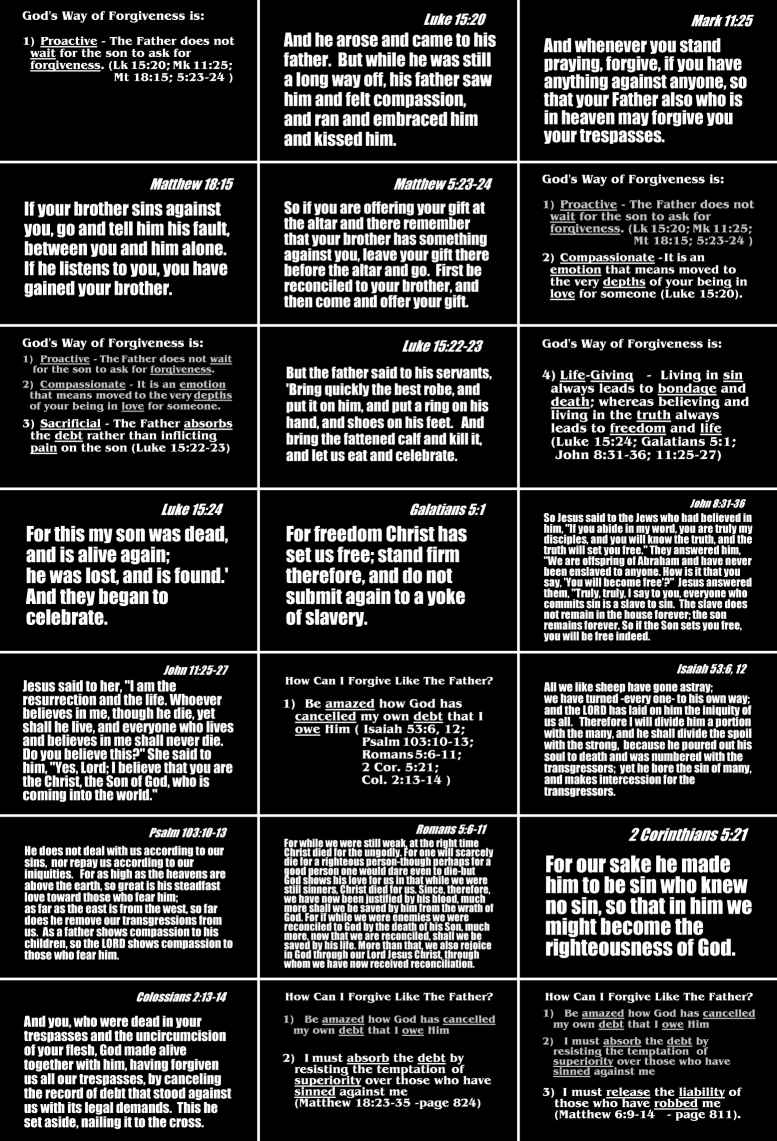 Sermon Screens for "The Power of Forgiveness" - 10/31/10
( Click this collage to enlarge it... )