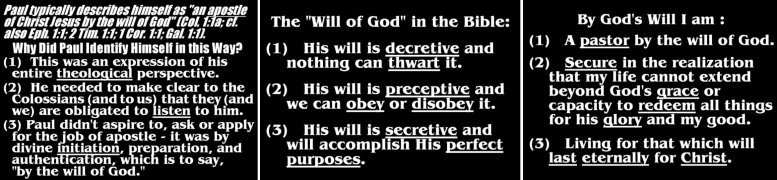 Sermon Screens for "By the Will of God" - 12/5/10