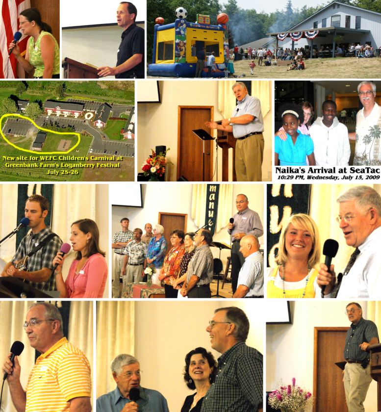 Sunday Service Scenes - July, 2009
( Click this collage to enlarge it... )