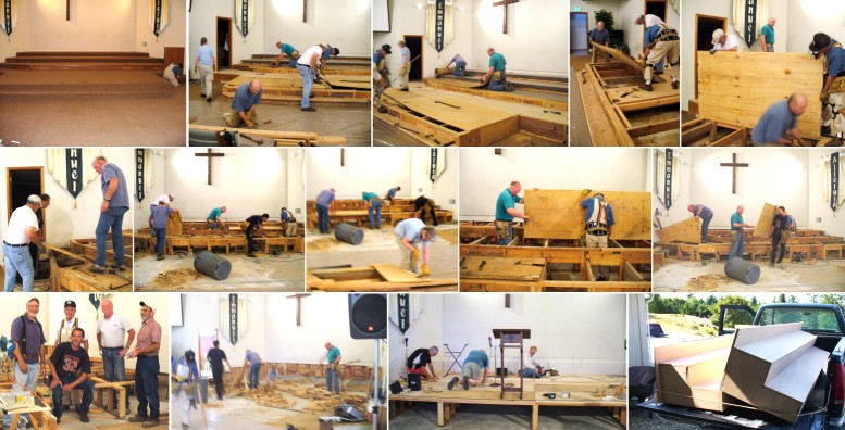 Platform Remodeling Project - 7/9/09
( Click the photo collage to enlarge it. )