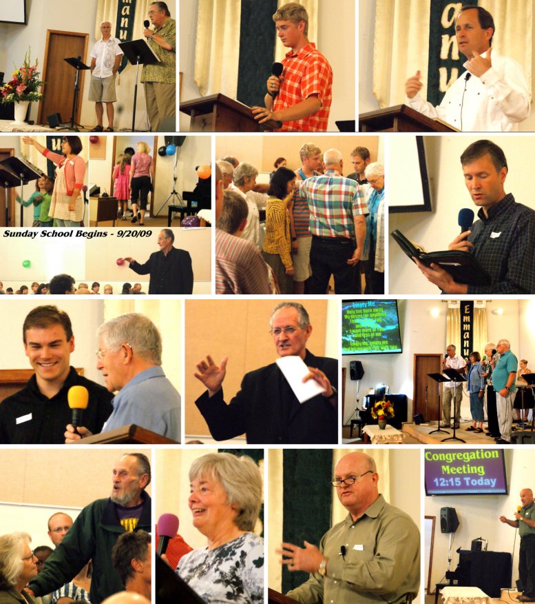 Sunday Service Scenes - September, 2009
( Click this collage to enlarge it... )