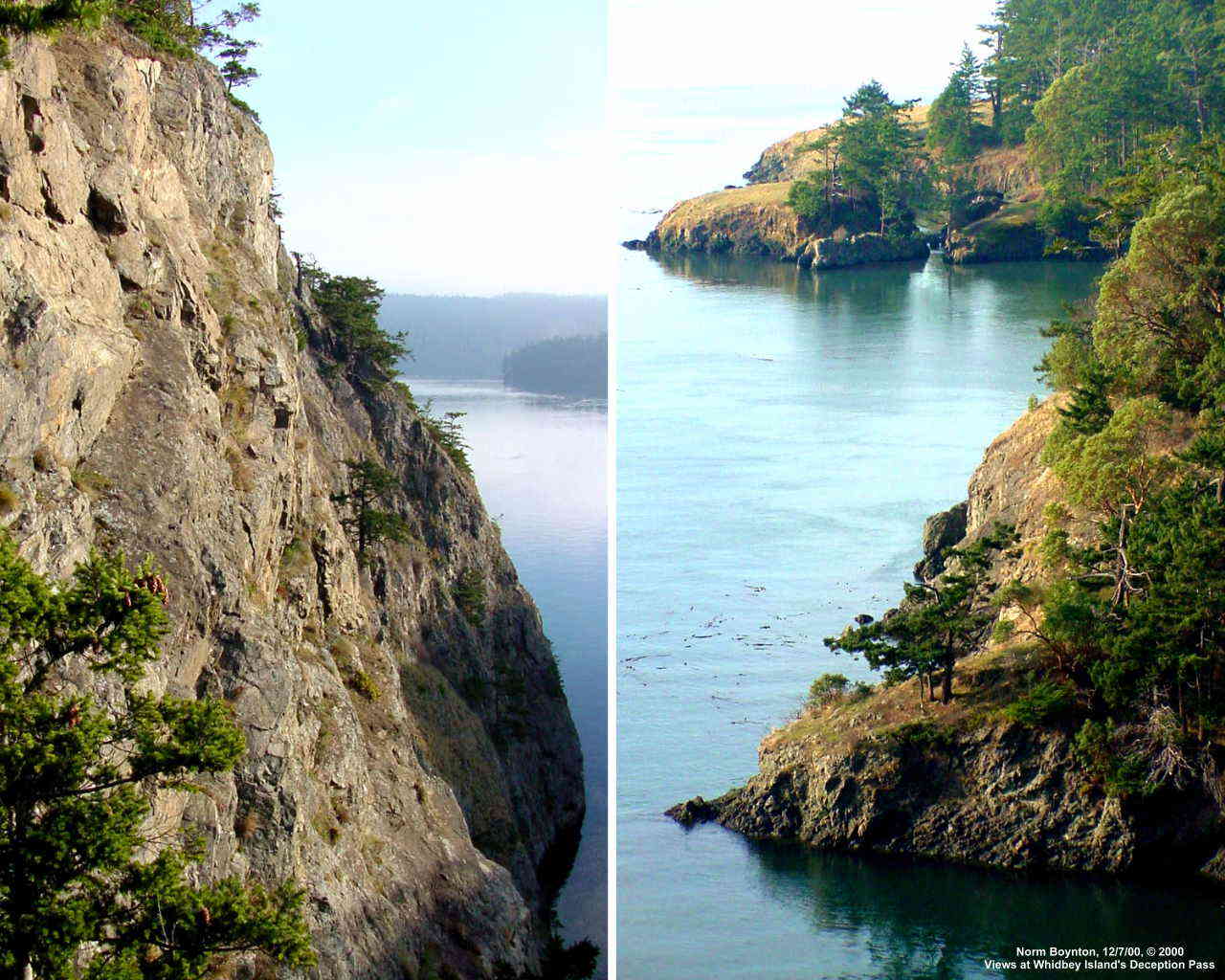 Views at Deception Pass on Whidbey Island - 1280 x 1024