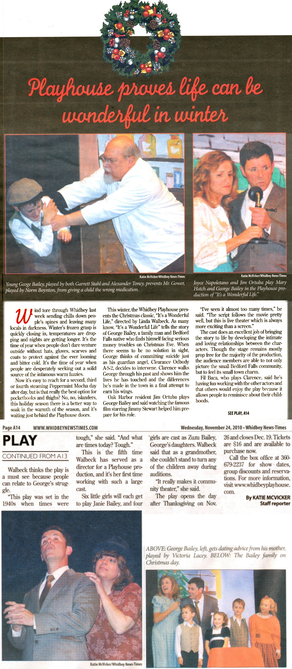 News-Times Article on "It's a Wonderful Life"