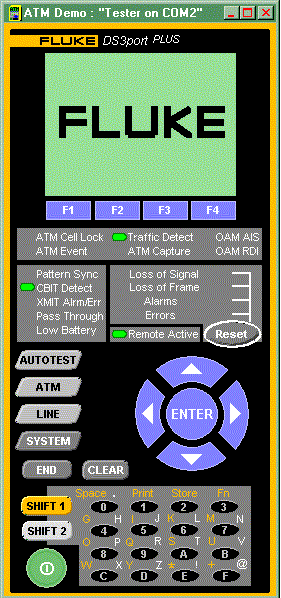 Screen capture of the "ATM Demo" in action