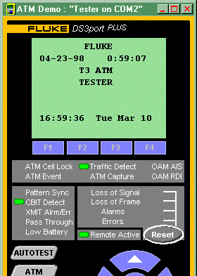Screen capture of the "ATM Demo" in action