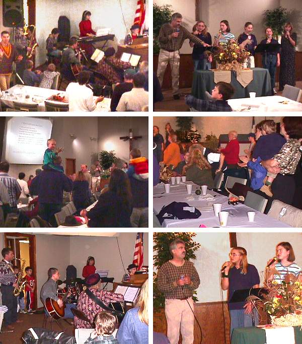 Evangelical Free Church Thanksgiving Dinner Singing