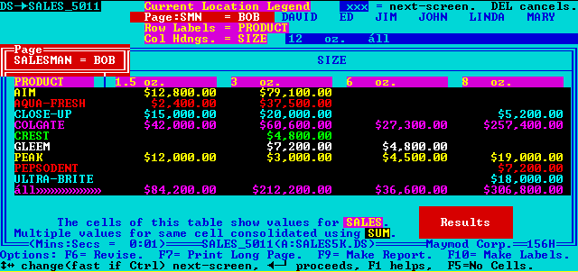 Example of a dSpace results screen