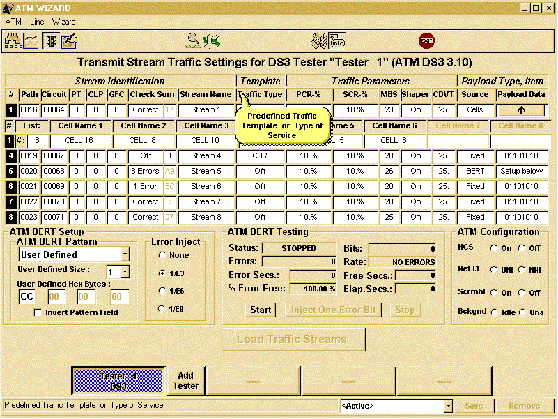 Screen capture of the "ATM Wizard" in action