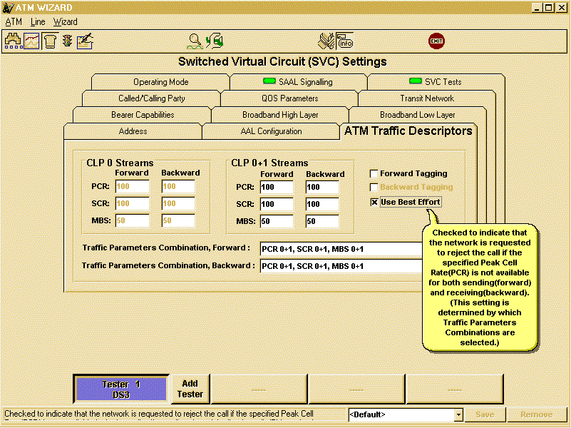 Screen capture of the "ATM Wizard" in action